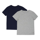Ralph Lauren Set 2 Pezzi T-Shirt tinta unita Blu/Grigio per Bambino 9P5006 BLU/GRIGO RALPH LAUREN 