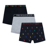 Ralph Lauren Set 3Paia Di Boxer Bicolore Nero/Grigio per Bambino 9P505155 NERO/GRIGIO RALPH LAUREN 