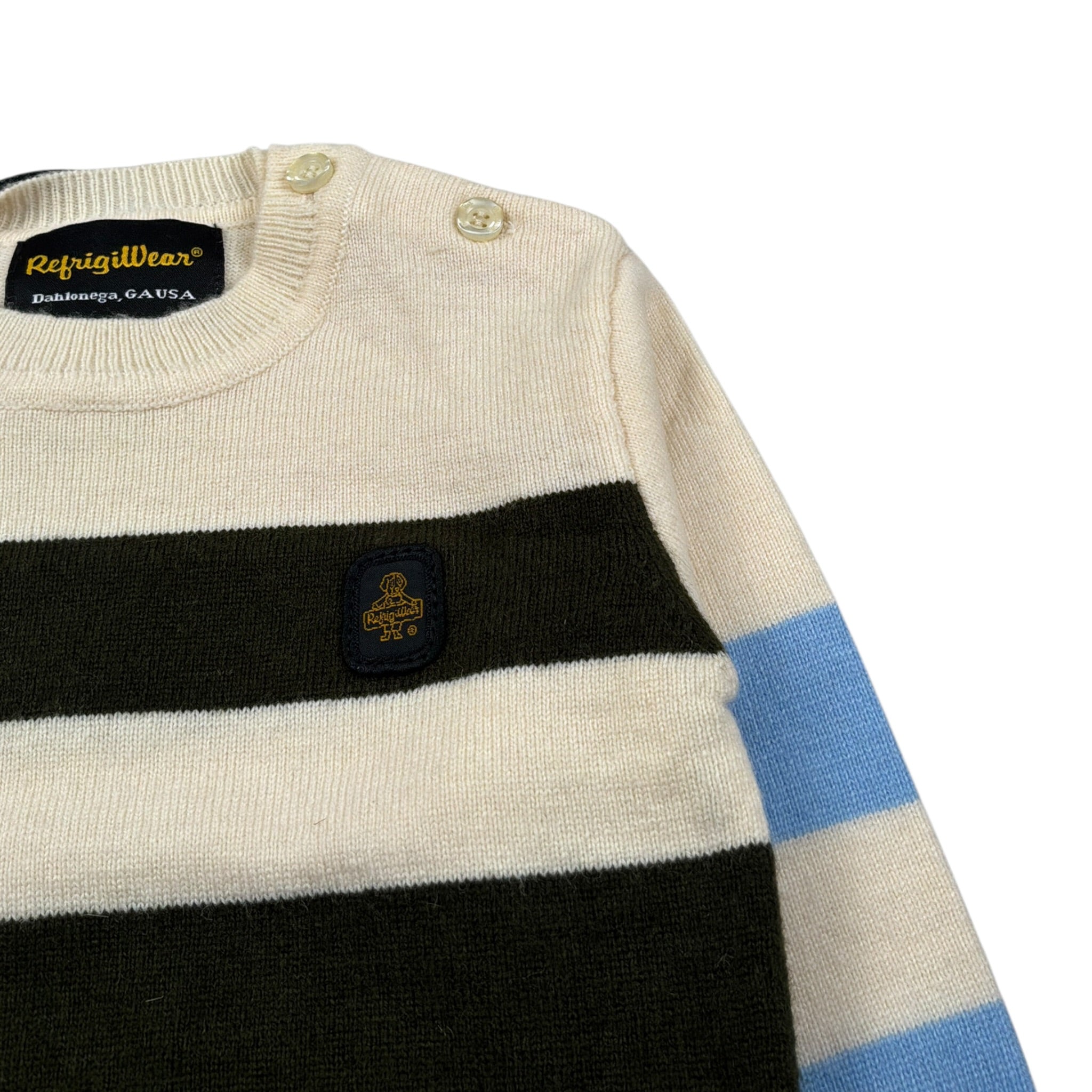 Refrigiwear Maglia Girocollo Fantasia A Righe Beige per Bambino RB1322W25 BEIGE REFRIGIWEAR 