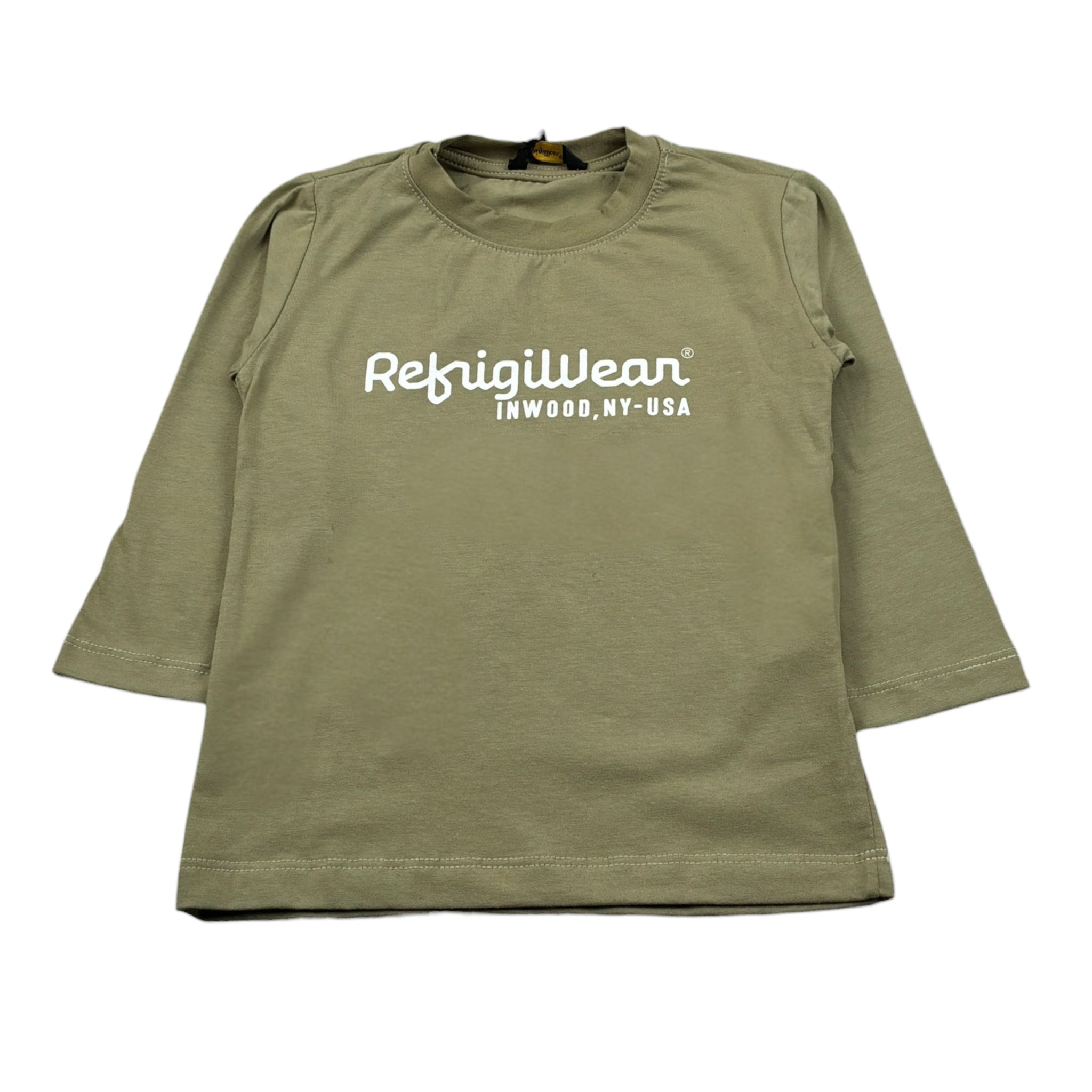 Refrigiwear Shirt Girocollo tinta unita con Logo Verde per Bambino RB1347W25 VERDE REFRIGIWEAR 