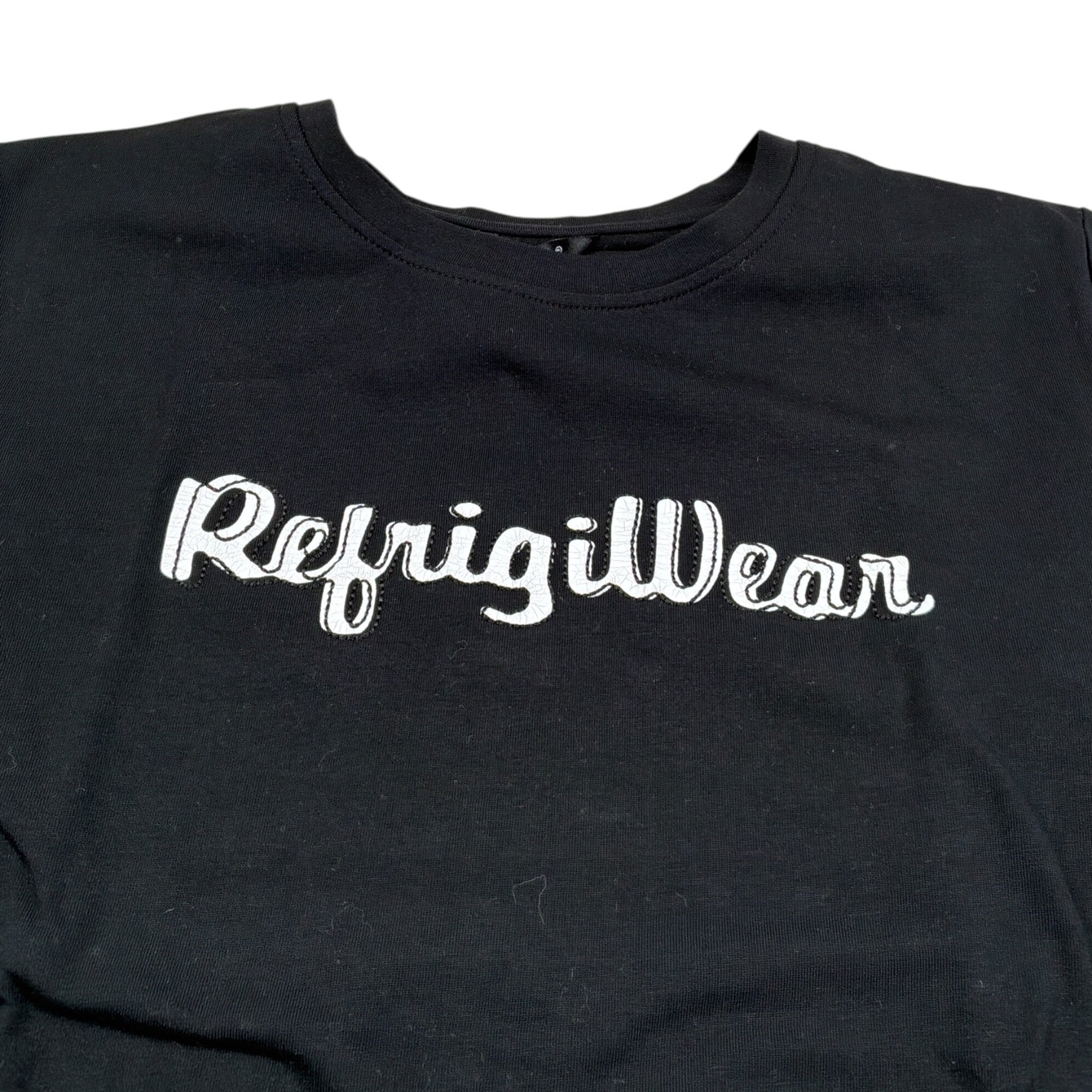 Refrigiwear Shirt Girocollo tinta unita con Logo Nero per Bambino RG1400W25 NERO REFRIGIWEAR 