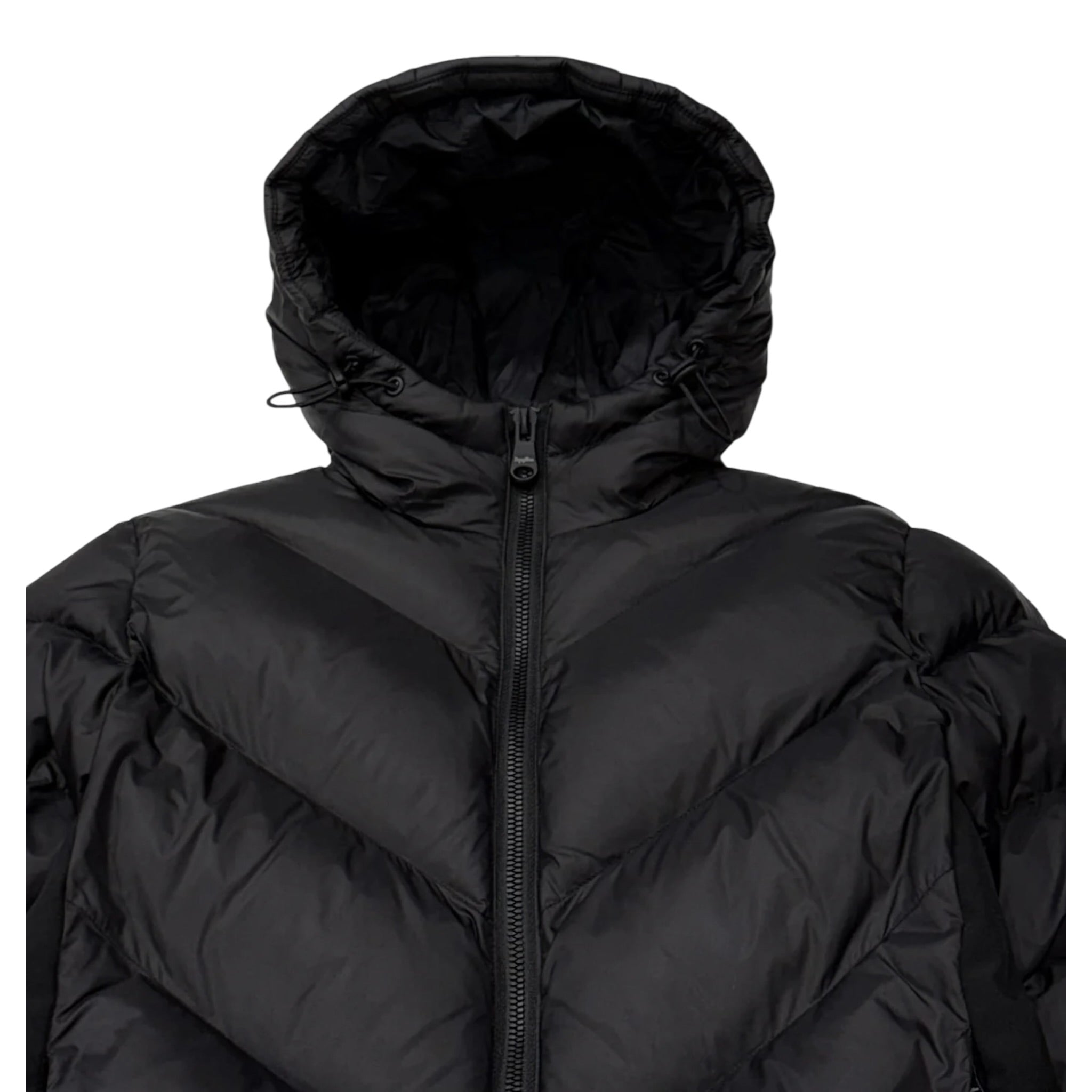 Refrigiwear Giubbino tinta unita con Cappuccio Nero per Bambina RG1408W25XXX NERO REFRIGIWEAR 