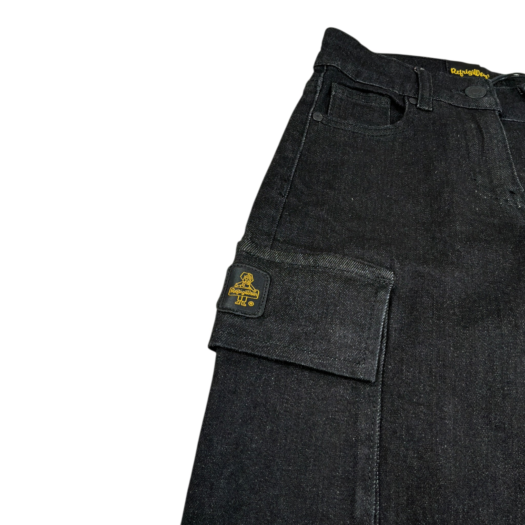 Refrigiwear Jeans tinta unita Modello Palazzo Nero per Bambina RG1415W25 NERO REFRIGIWEAR 