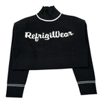 Refrigiwear Maglia Collo Alto tinta unita con Logo Nero per Bambina RG1416W25 NERO REFRIGIWEAR 