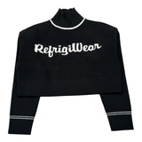 Refrigiwear Maglia Collo Alto tinta unita con Logo Nero per Bambina RG1416W25 NERO REFRIGIWEAR 