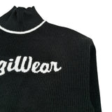 Refrigiwear Maglia Collo Alto tinta unita con Logo Nero per Bambina RG1416W25 NERO REFRIGIWEAR 