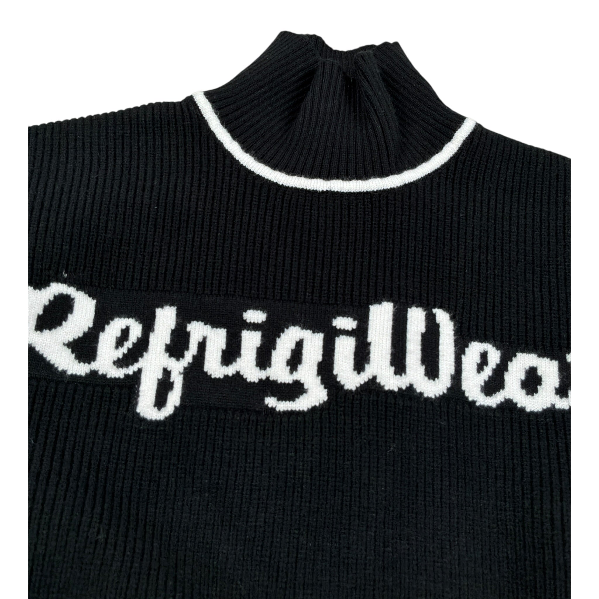 Refrigiwear Maglia Collo Alto tinta unita con Logo Nero per Bambina RG1416W25XX NERO REFRIGIWEAR 