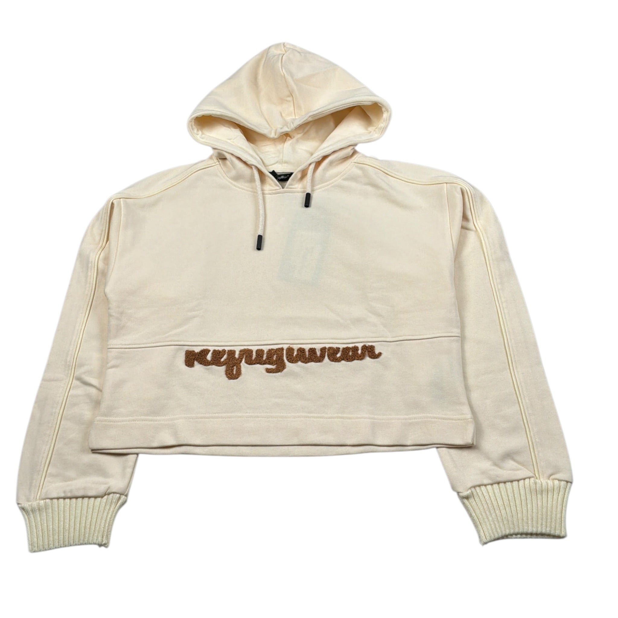 Refrigiwear Felpa Chiusa con Cappuccio tinta unita con Logo Panna per Bambina RG1457W25 PANNA REFRIGIWEAR 
