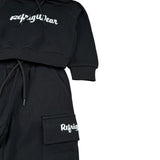 Refrigiwear Completo 2 Pezzi Felpa-Pantalone tinta unita Nero per Neonata RG1481W25NX NERO REFRIGIWEAR 