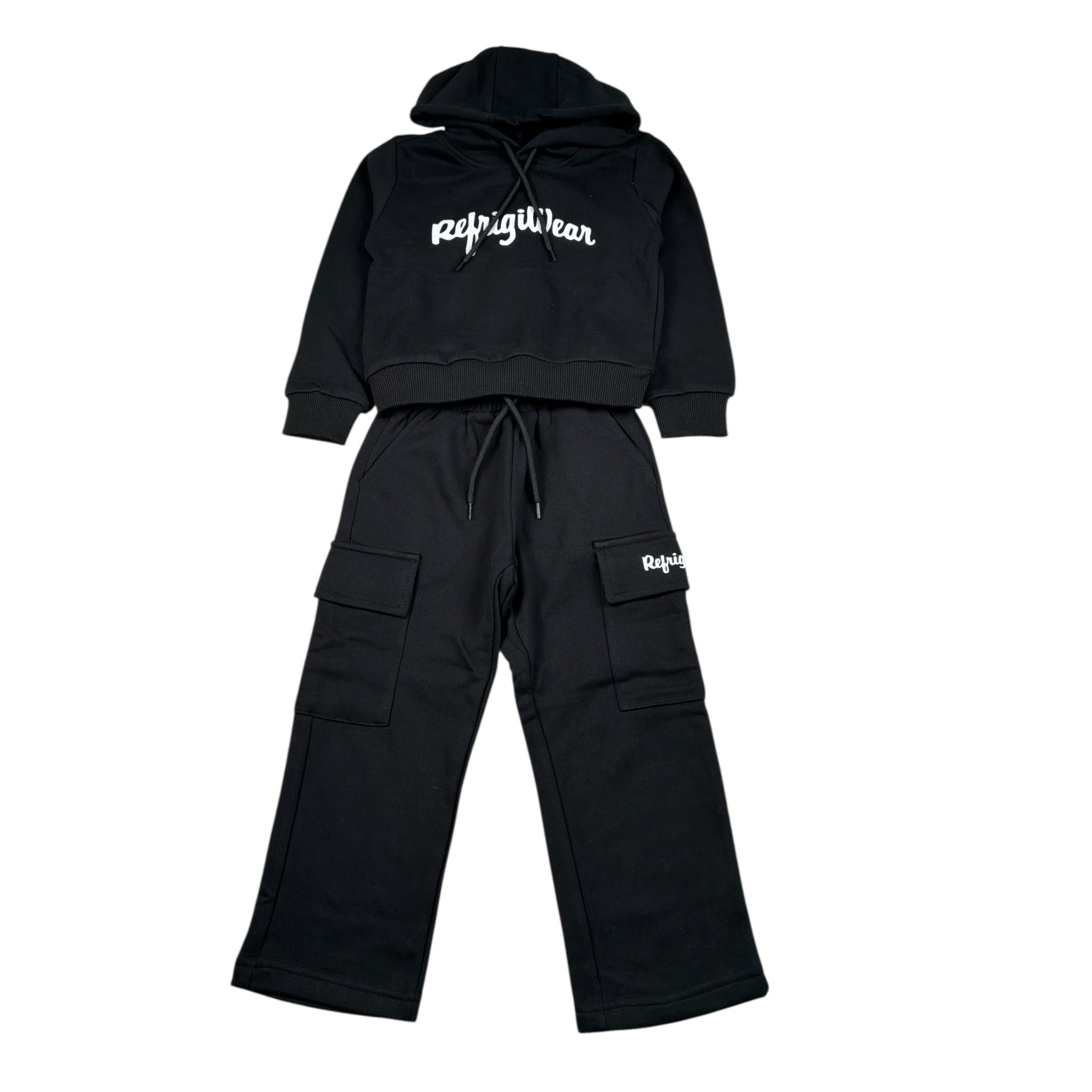 Refrigiwear Completo 2 Pezzi Felpa-Pantalone tinta unita Nero per Bambina RG1481W25X NERO REFRIGIWEAR 