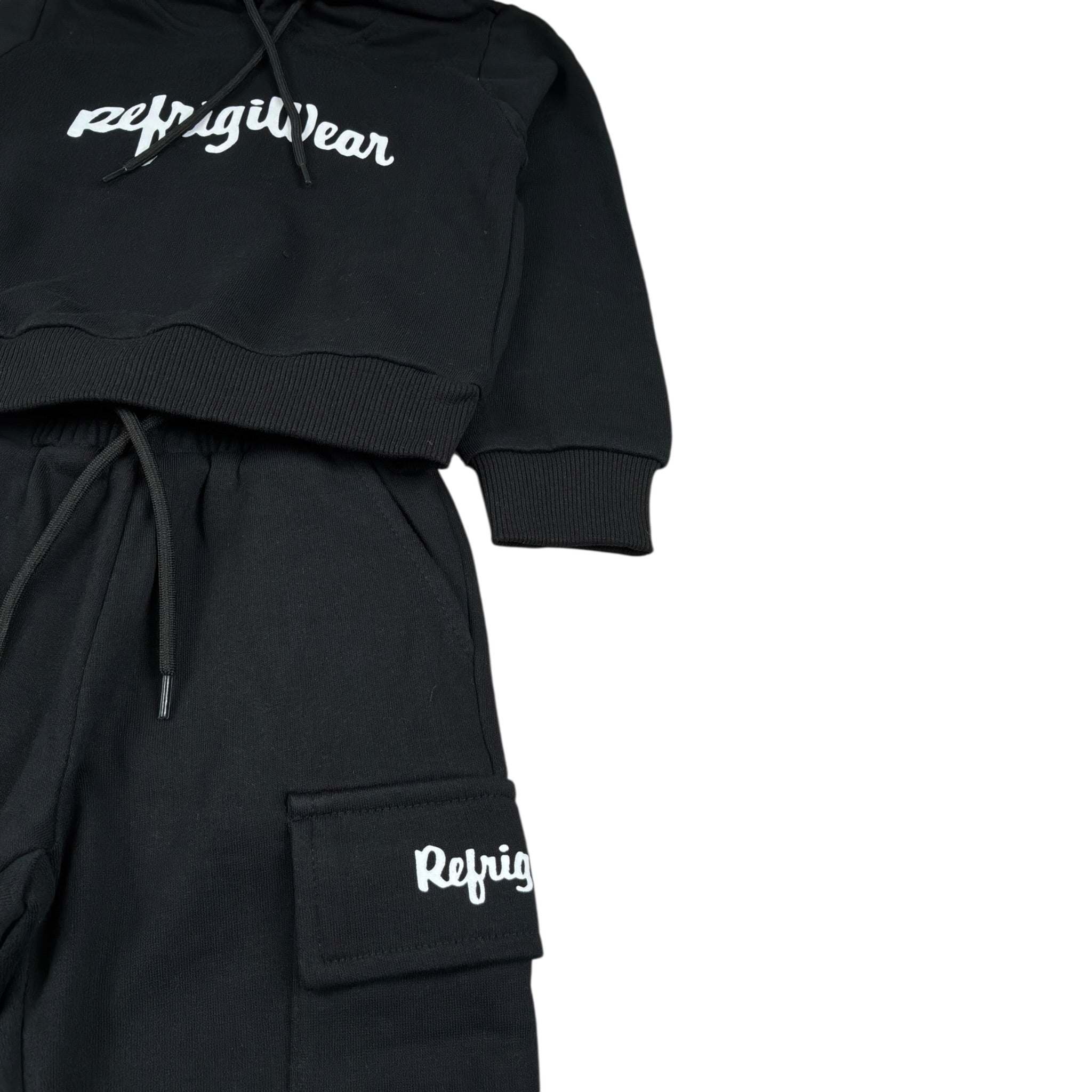 Refrigiwear Completo 2 Pezzi Felpa-Pantalone tinta unita Nero per Bambina RG1481W25X NERO REFRIGIWEAR 
