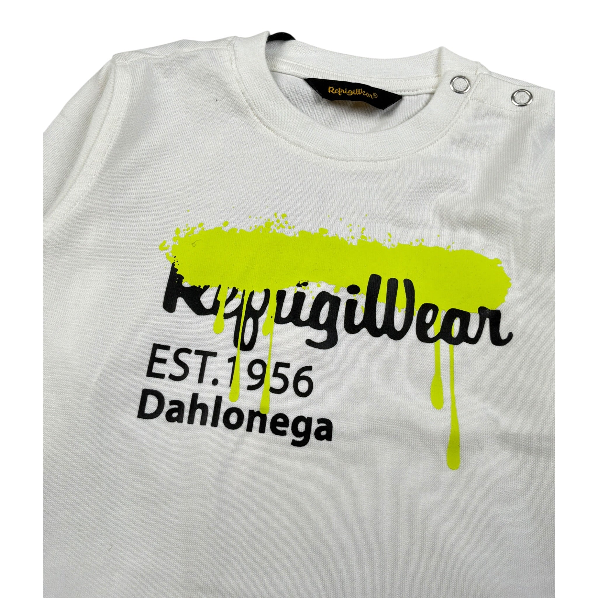 Refrigiwear Shirt Girocollo tinta unita con Stampa Bianco per Bambino RN1241W25J BIANCO REFRIGIWEAR 