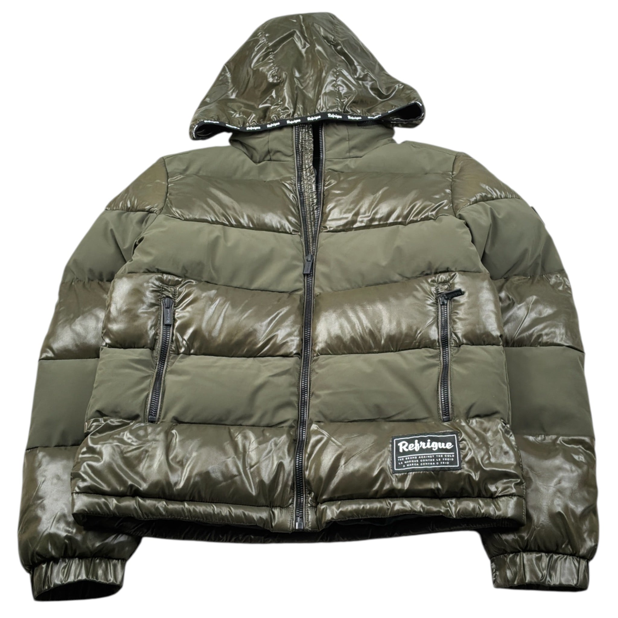 Refrigue Giubbino tinta unita con Cappuccio Verde per Bambino 2831O000031 VERDE REFRIGUE 