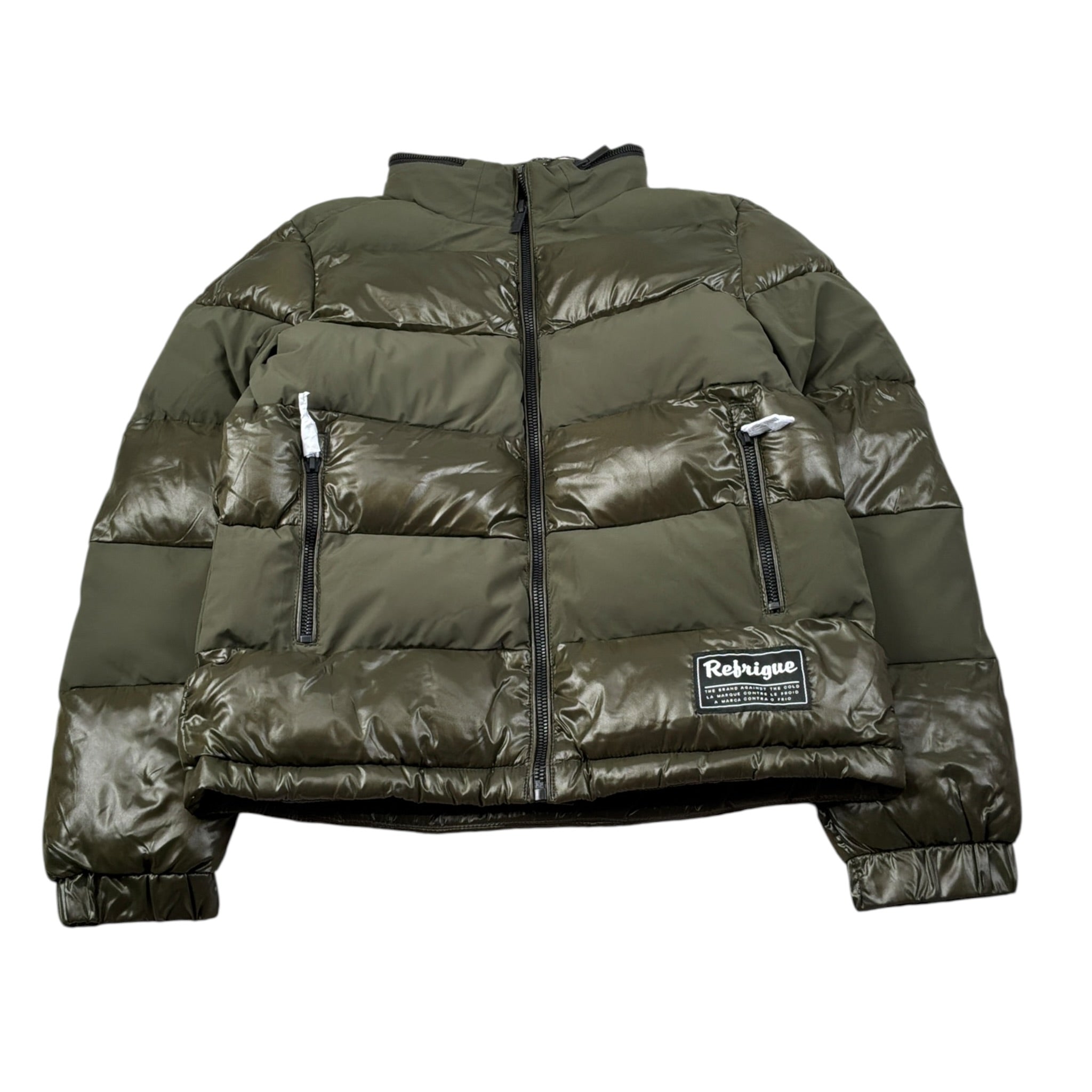 Refrigue Giubbino tinta unita con Zip Verde per Bambino 2831O000031X VERDE REFRIGUE 
