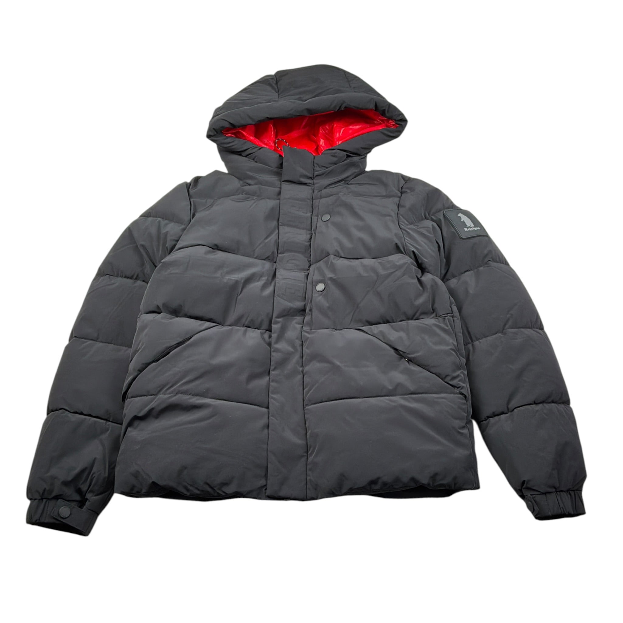 Refrigue Giubbino tinta unita con Cappuccio E Zip Nero per Bambino 2831O00029X NERO REFRIGUE 