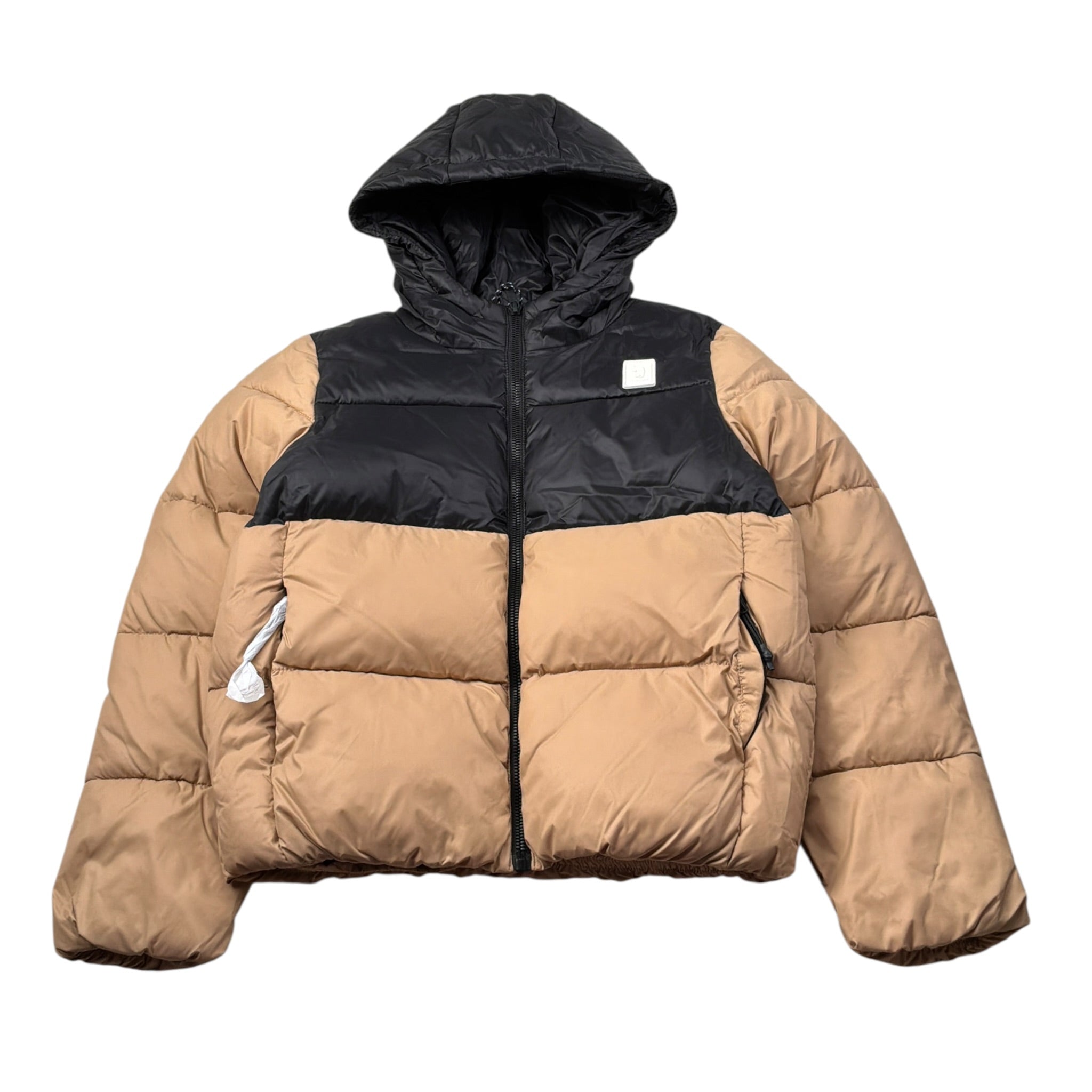 Refrigue Giubbino Bicolore con Cappuccio Nero/Beige per Bambino 2841O00038 NERO/BEIGE REFRIGUE 