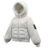 Refrigue Giubbino tinta unita con Cappuccio Bianco per Bambina 2841O00045X BIANCO REFRIGUE 