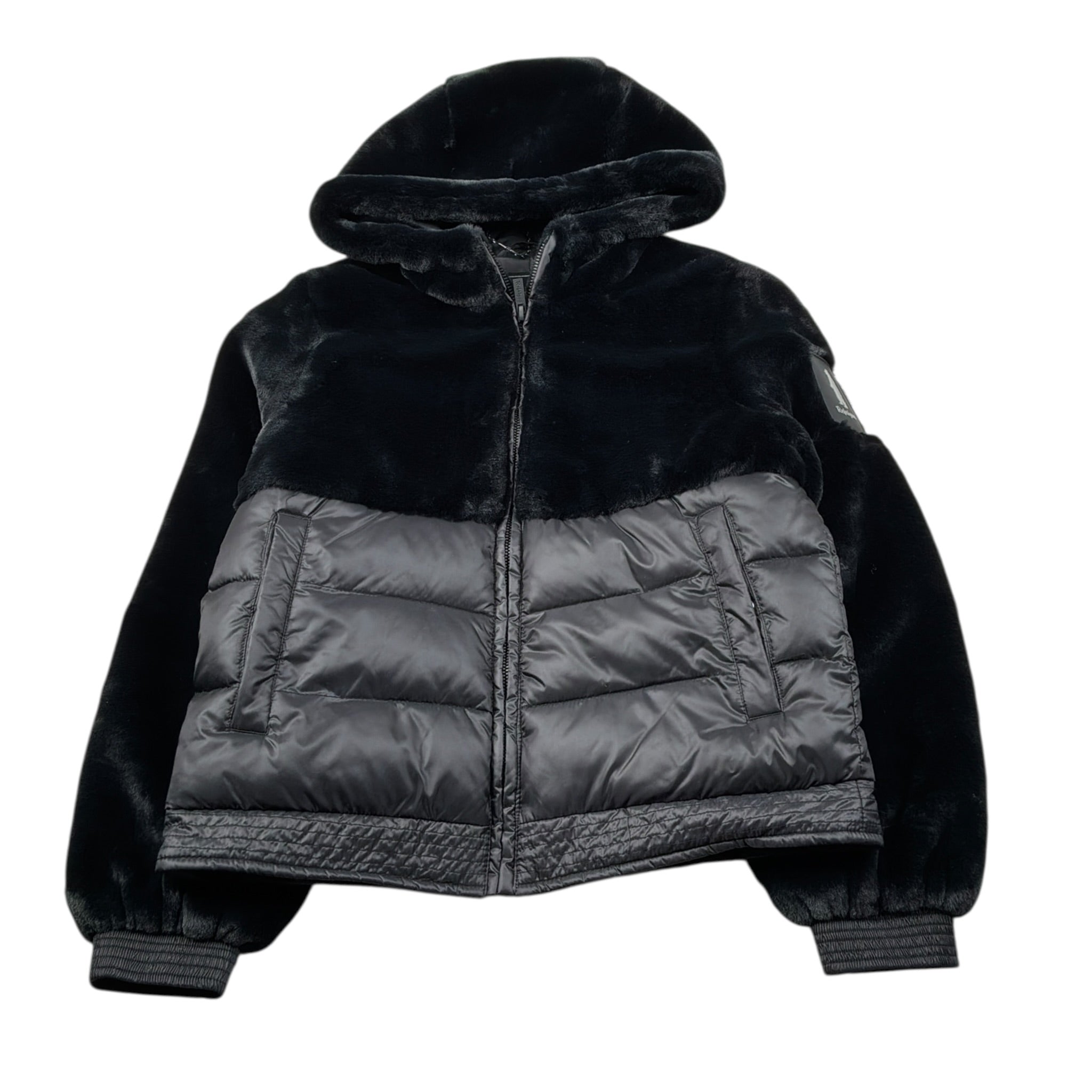Refrigue Giubbino tinta unita con Cappuccio Nero per Bambina 2841O00045XX NERO REFRIGUE 