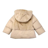 Refrigue Giubbino tinta unita con Pelliccia E Cappuccio Beige per Bambina 2881O00013 BEIGE REFRIGUE 