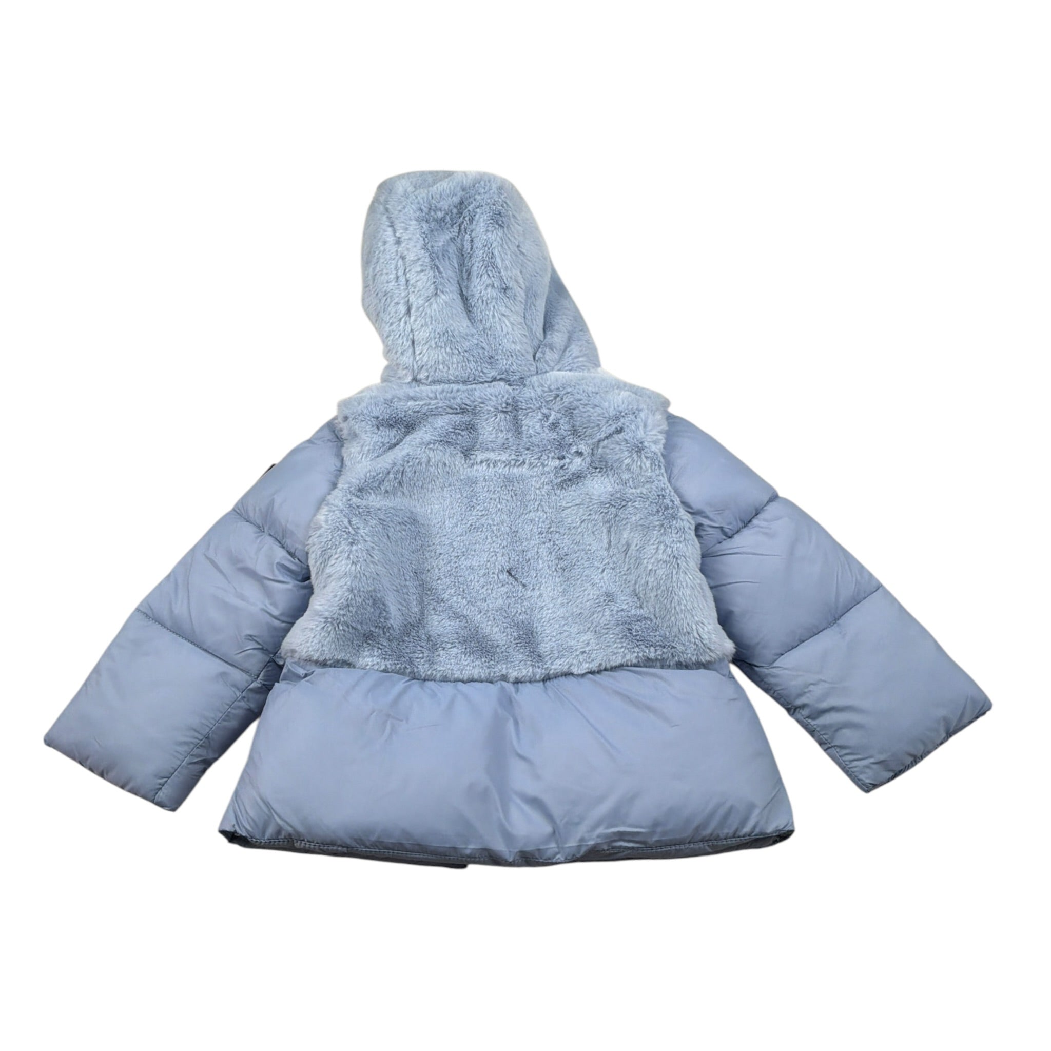 Refrigue Giubbino tinta unita con Pelliccia E Cappuccio Azzurro per Neonata 2881O00013XX AZZURRO REFRIGUE 