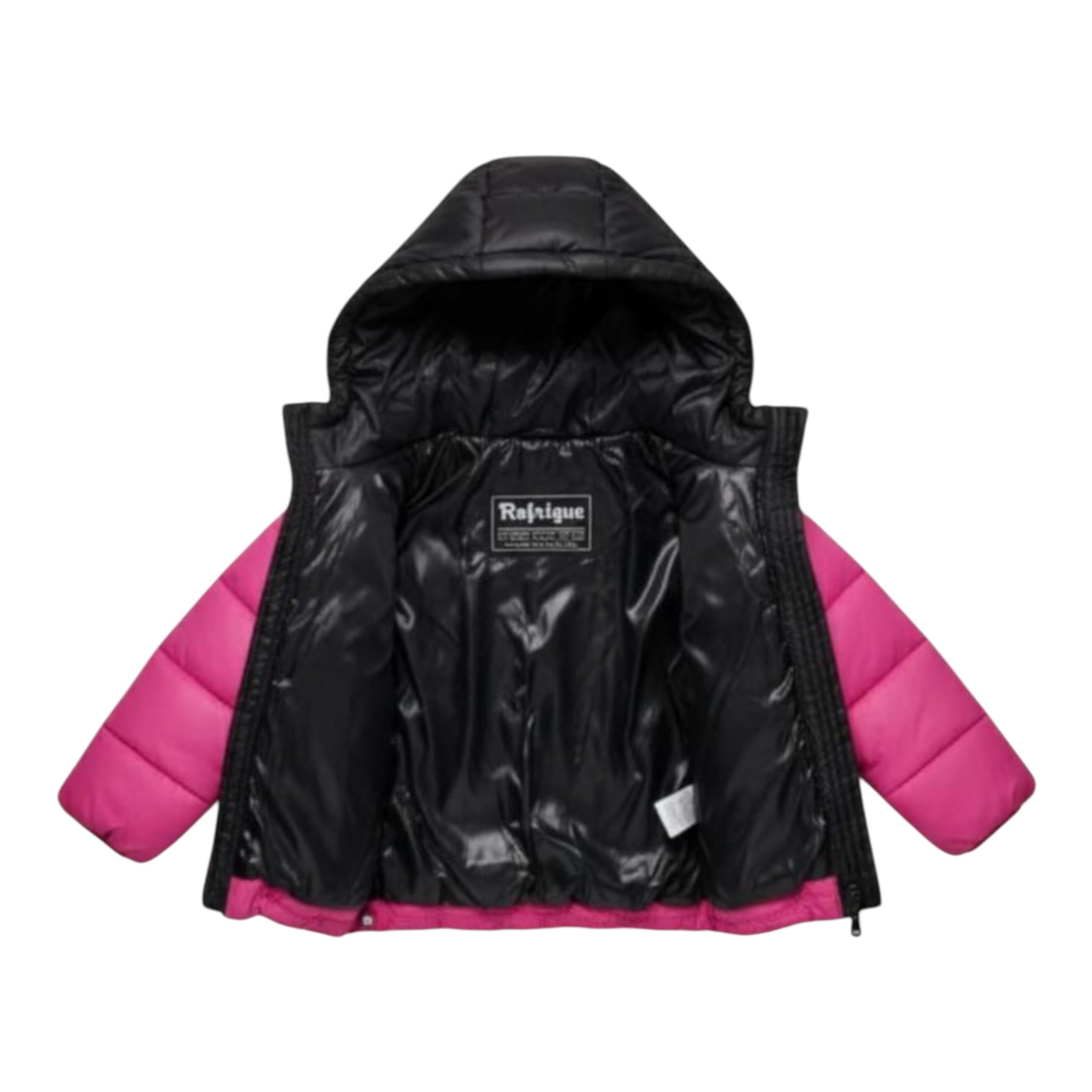 Refrigue Giubbino Bicolore con Zip E Cappuccio Fuxia per Bambina 2881O00015 FUXIA REFRIGUE 