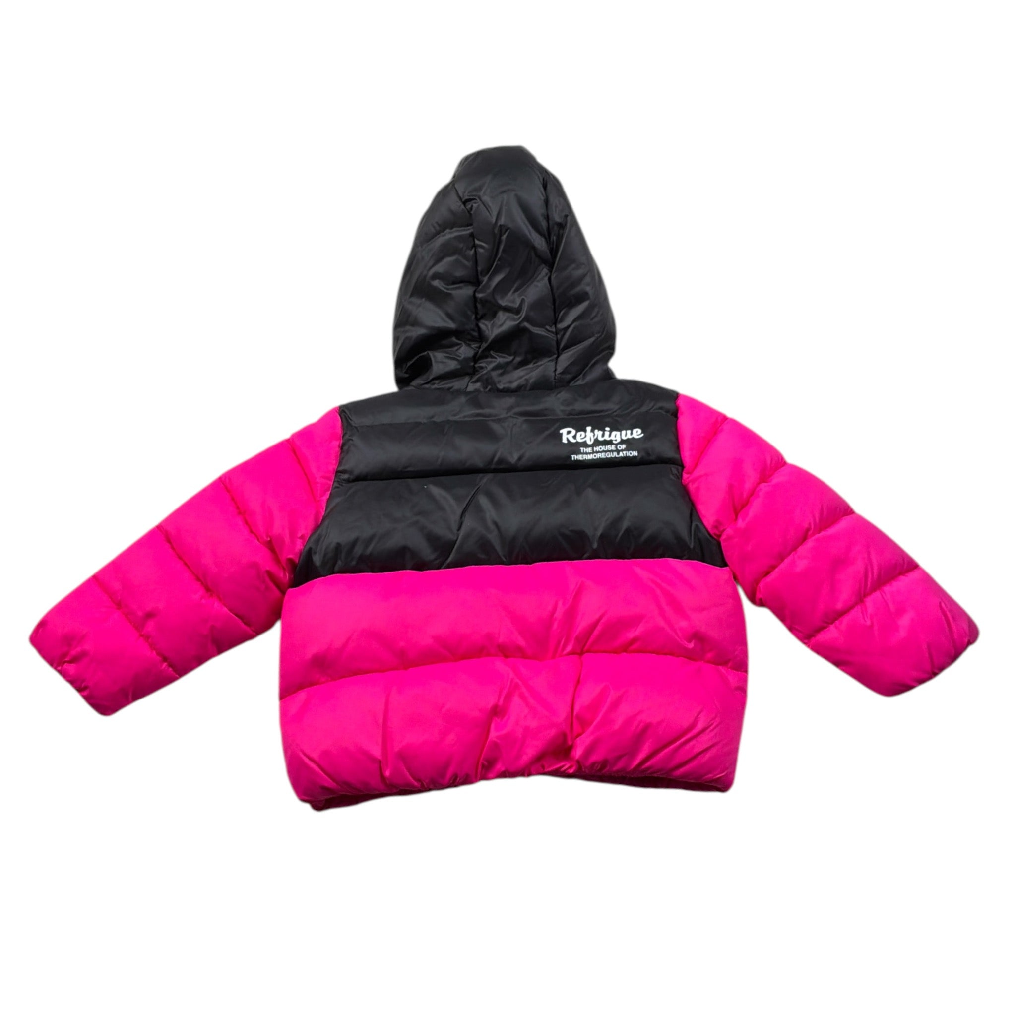 Refrigue Giubbino Bicolore con Zip E Cappuccio Fuxia per Neonata 2881O00015N FUXIA REFRIGUE 