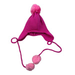 Regina By Angela Maffei Cappello tinta unita con Pon Pon Fuxia per Bambina 0199 FUXIA REGINA BY ANGELA MAFFEI 