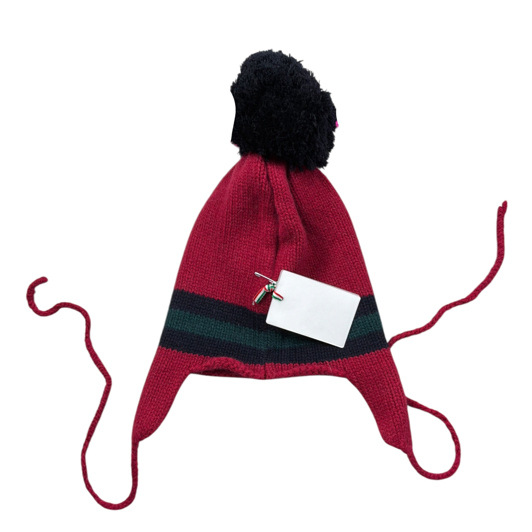 Regina By Angela Maffei Cappello tinta unita con Pon Pon Bordeaux per Bambino EKEKKE BORDEAUX REGINA BY ANGELA MAFFEI 