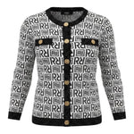 Relish Cardigan Bicolore Logato Bianco/Nero per Bambina RGP2402637 BIANCO/NERO RELISH 