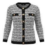Relish Cardigan Bicolore Logato Bianco/Nero per Bambina RGP2402637 BIANCO/NERO RELISH 