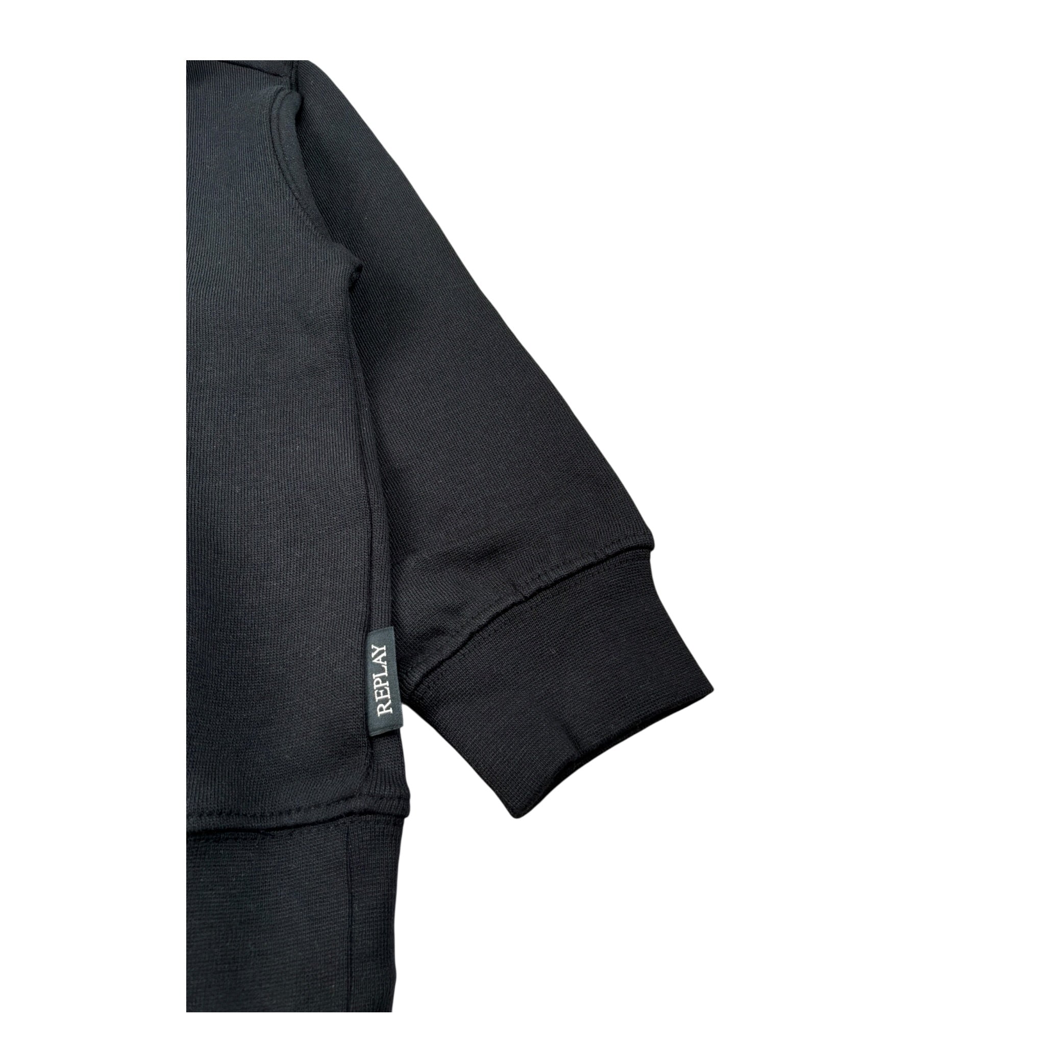 Replay Felpa Chiusa con Cappuccio tinta unita Nero per Bambino SB2454 NERO REPLAY 