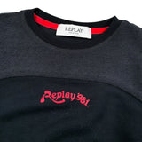 Replay Felpa Chiusa Girocollo tinta unita Nero per Bambina SG2349 NERO REPLAY 