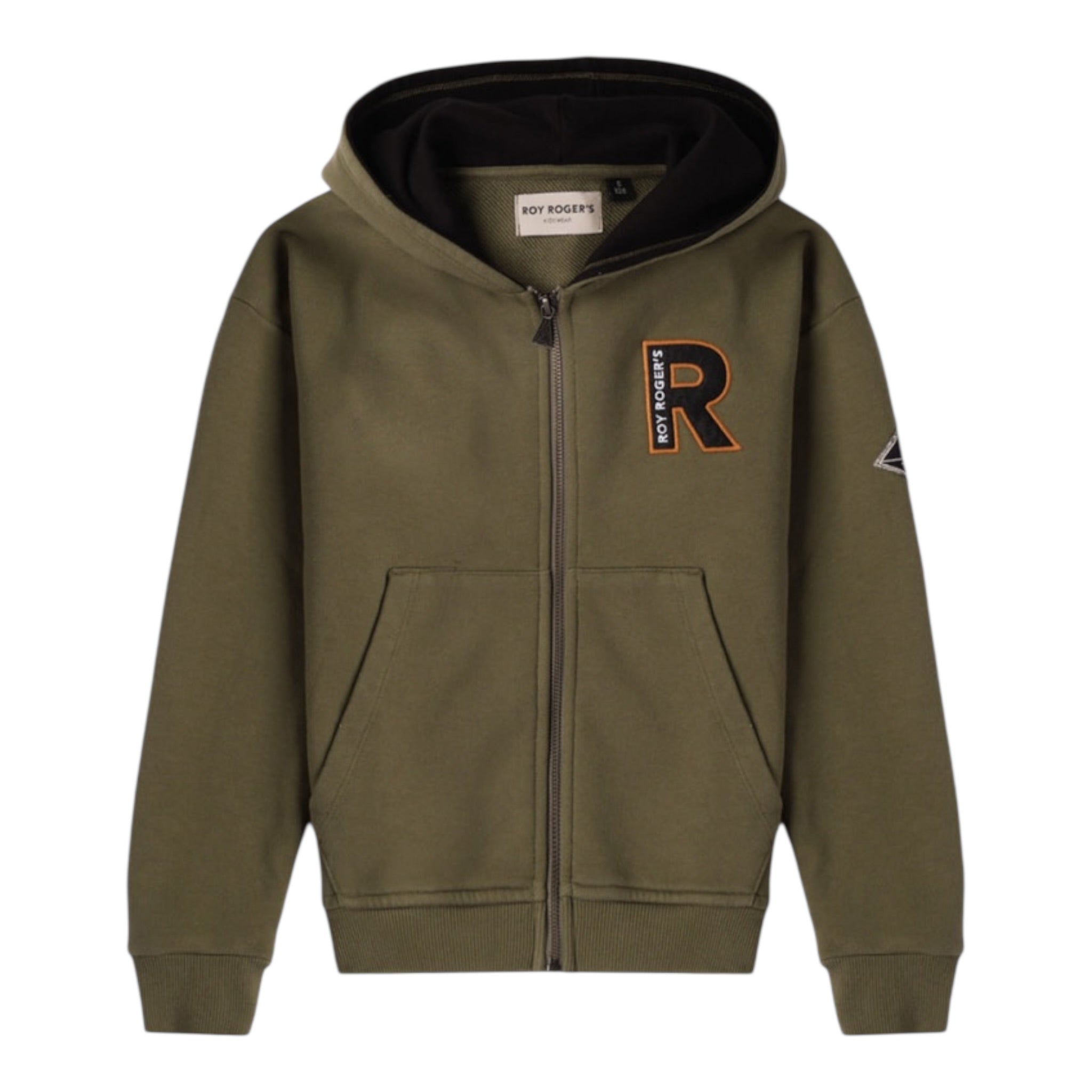 Roy Roger'S Felpa con Zip E Cappuccio tinta unita Verde per Bambino RB137 VERDE ROY ROGER'S 