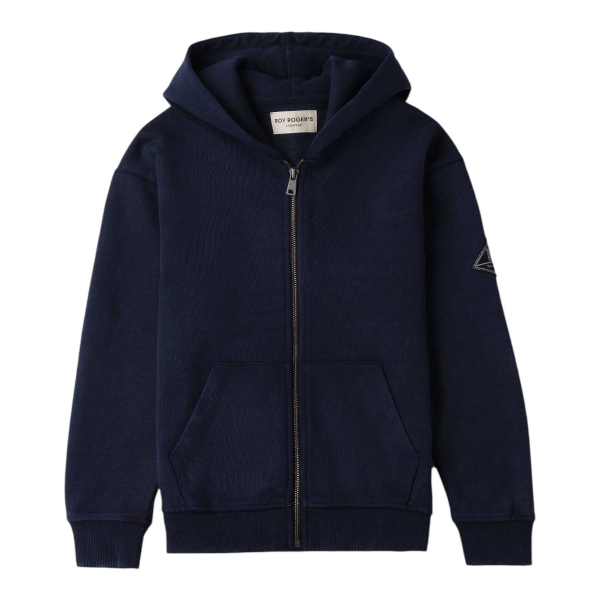 Roy Roger'S Felpa con Zip E Cappuccio tinta unita Blu per Bambino RB140 BLU ROY ROGER'S 