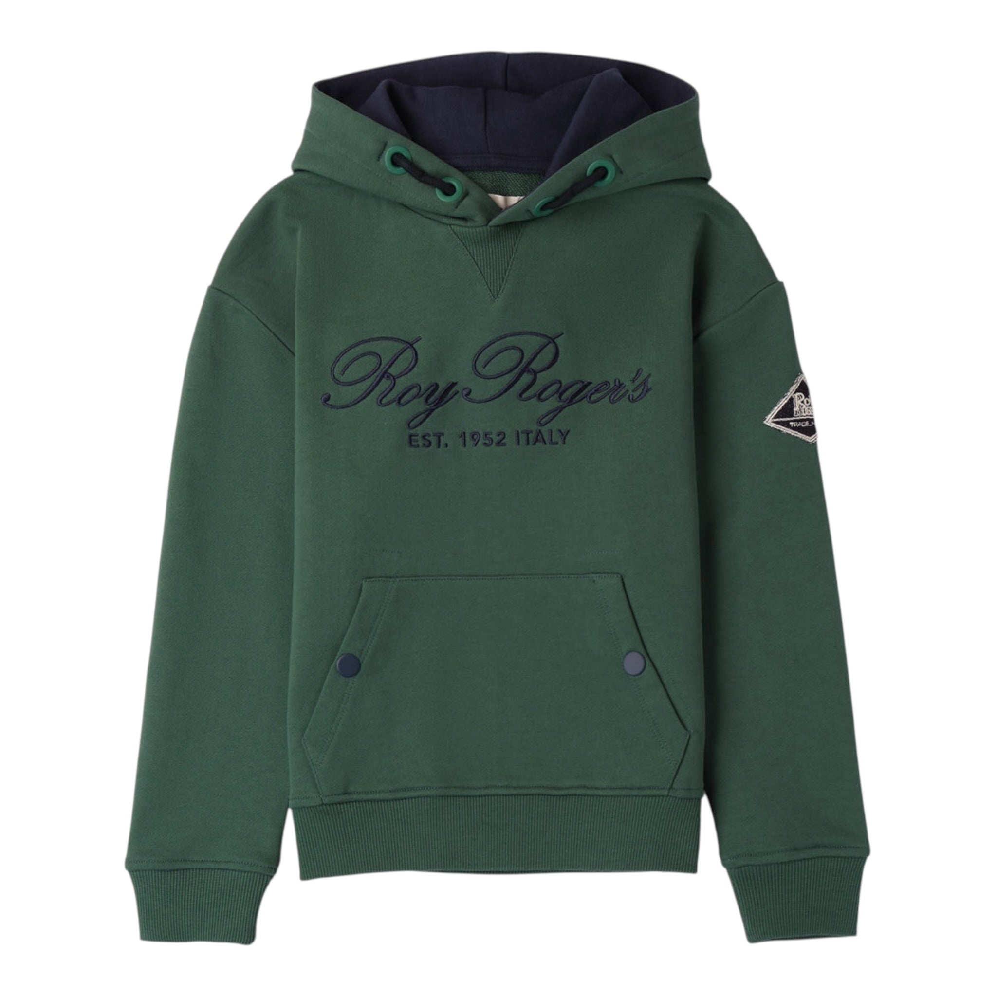 Roy Roger'S Felpa Chiusa con Cappuccio tinta unita Blu per Bambino RF101 BLU ROY ROGER'S 