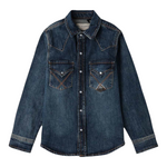 Roy Roger'S Camicia In Denim tinta unita Blu per Bambino RF128 BLU ROY ROGER'S 