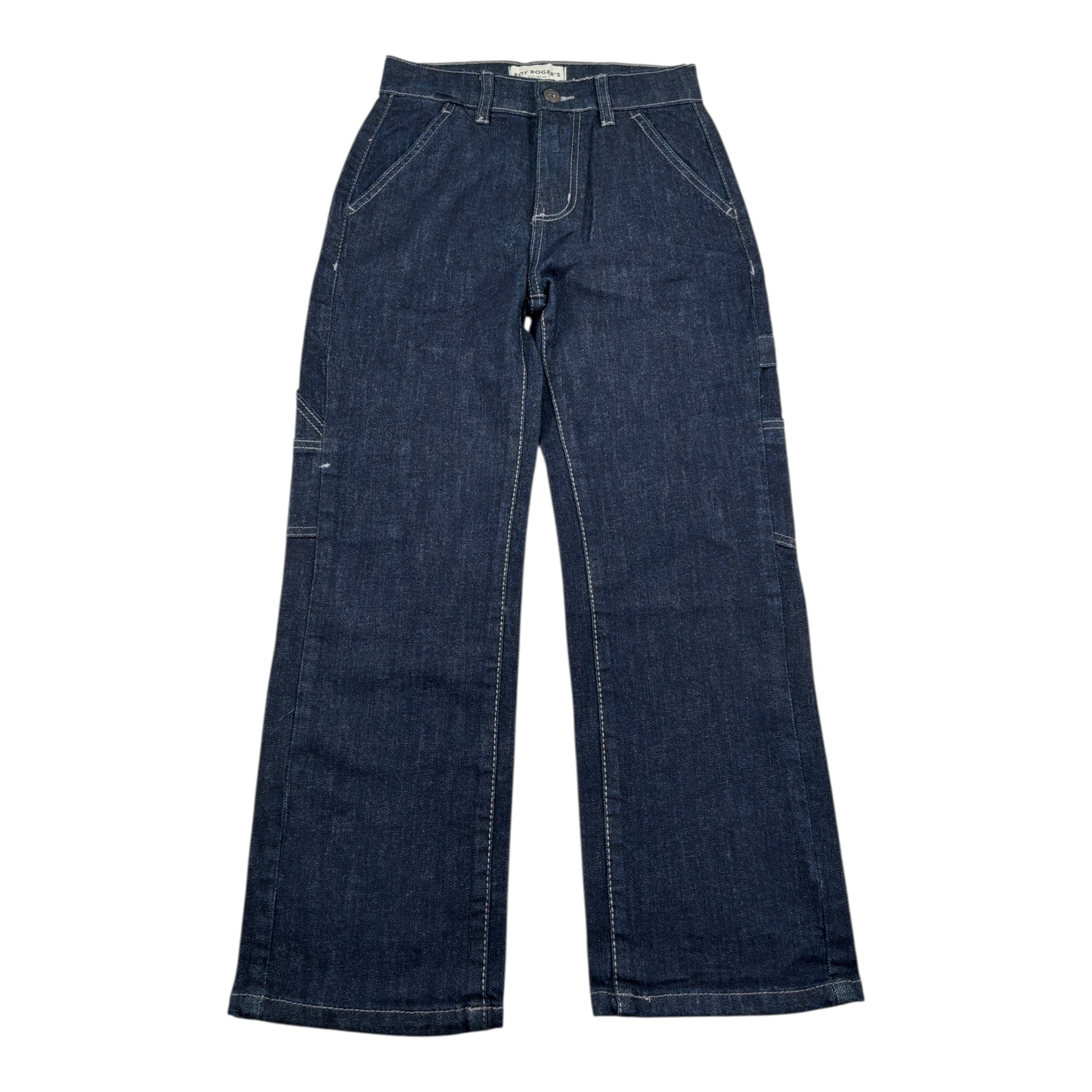 Roy Roger'S Jeans tinta unita con Girovita Regolabile Blu per Bambino RF147 BLU ROY ROGER'S 
