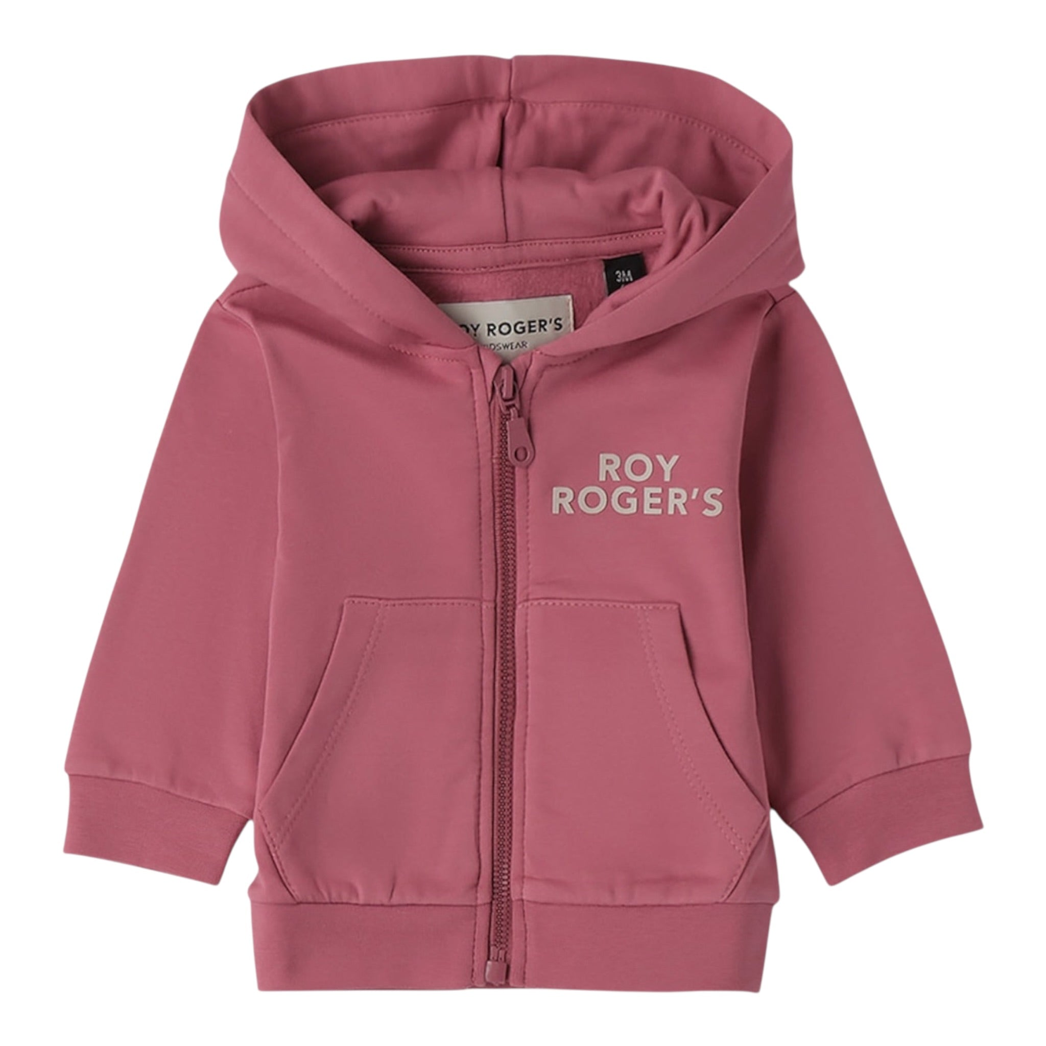 Roy Roger'S Felpa tinta unita con Zip E Cappuccio Rosa per Neonata RF186AX ROSA ROY ROGER'S 