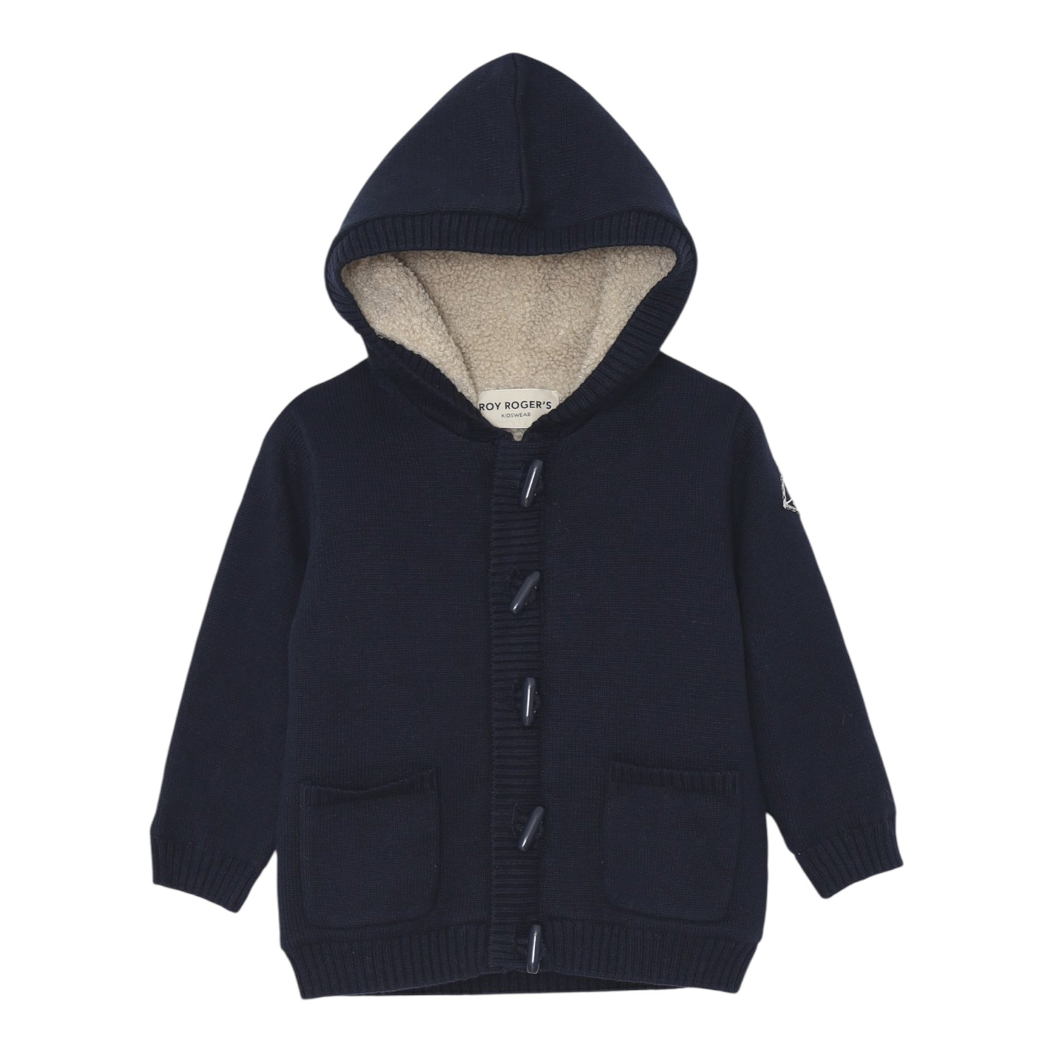 Roy Roger'S Cardigan tinta unita con Cappuccio Blu per Neonato RF189 BLU ROY ROGER'S 