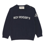 Roy Roger'S Maglia Girocollo tinta unita con Logo Blu per Neonato RF190X BLU ROY ROGER'S 