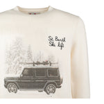 Saint Barth Maglia Girocollo tinta unita con Stampa Panna per Bambino 001901594I PANNA SAINT BARTH 