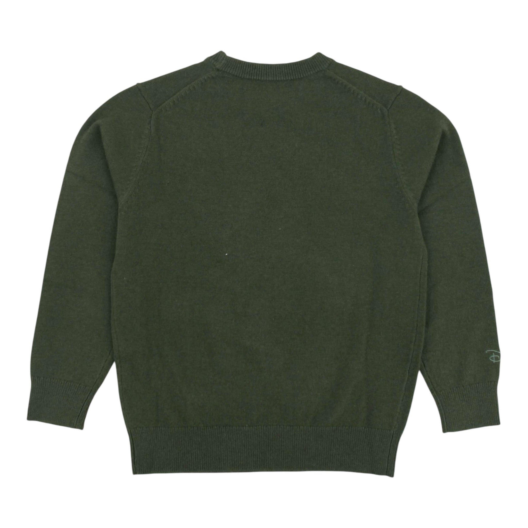 Saint Barth Maglia Girocollo tinta unita con Ricami Verde per Bambino 00339I VERDE SAINT BARTH 