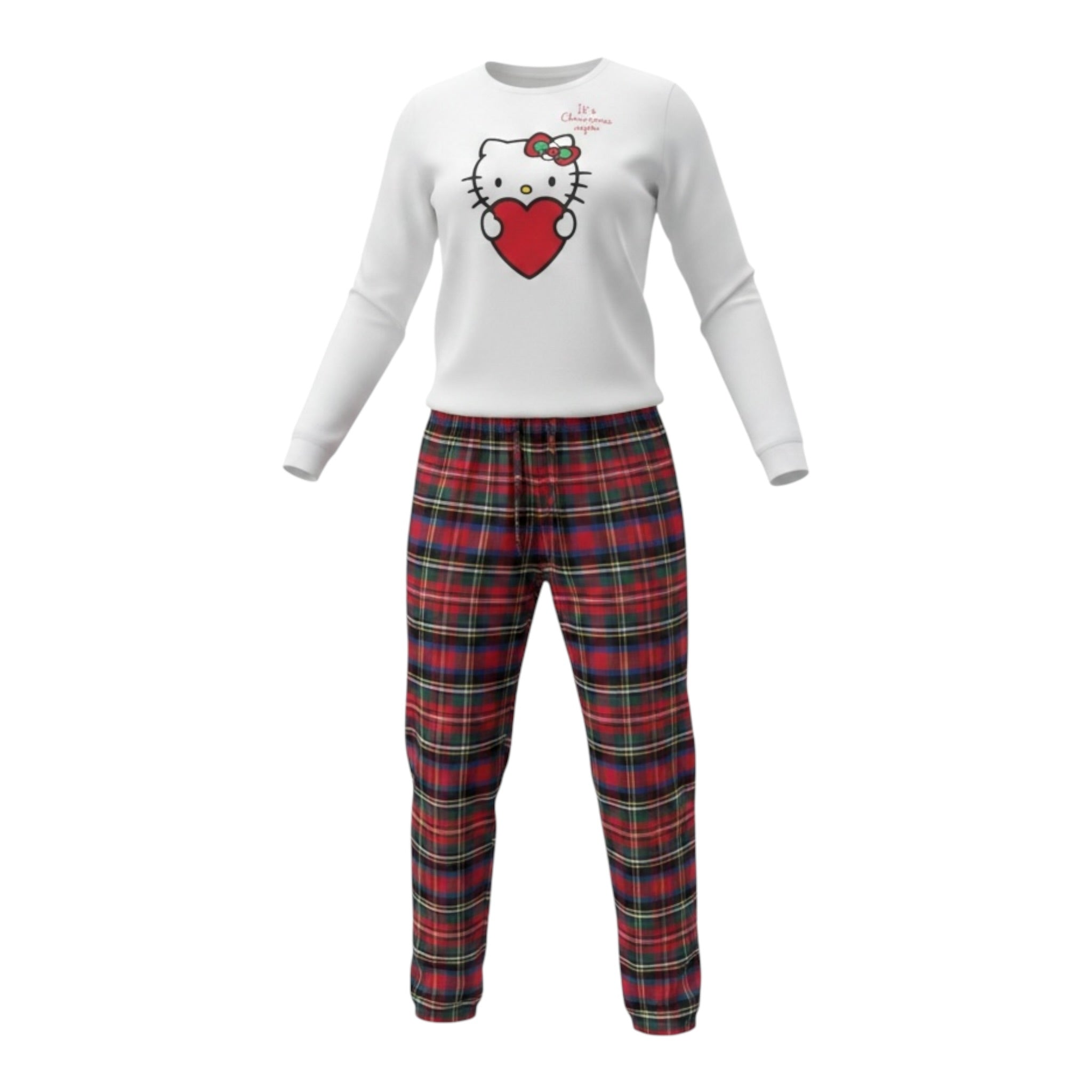 Saint Barth Completo 2Pz Pigiama Shirt-Pantalone Bianco per Bambina 01027G BIANCO SAINT BARTH 
