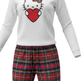 Saint Barth Completo 2Pz Pigiama Shirt-Pantalone Bianco per Bambina 01027G BIANCO SAINT BARTH 
