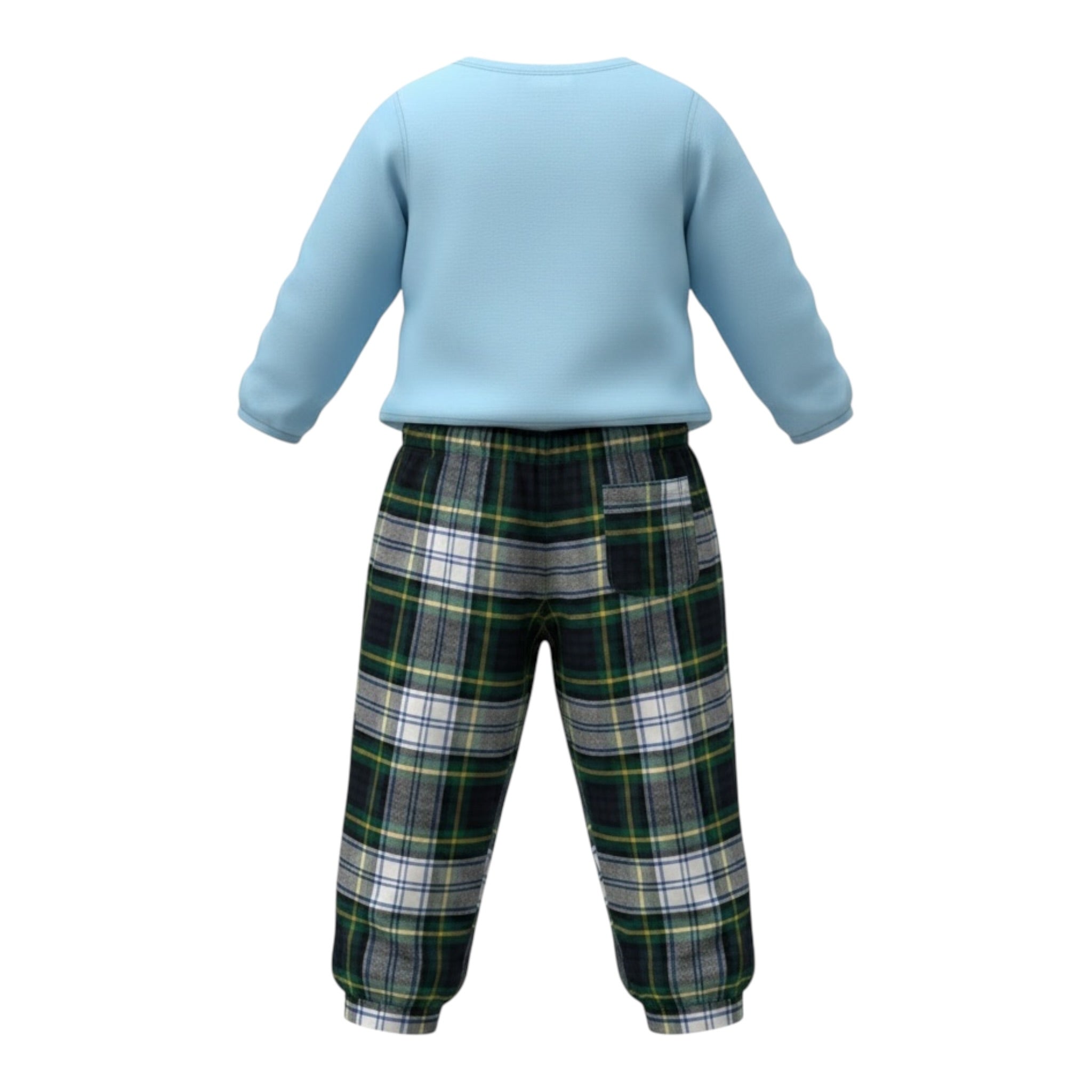 Saint Barth Completo 2Pz Pigiama Shirt-Pantalone Azzurro per Bambino 01185GJ AZZURRO SAINT BARTH 