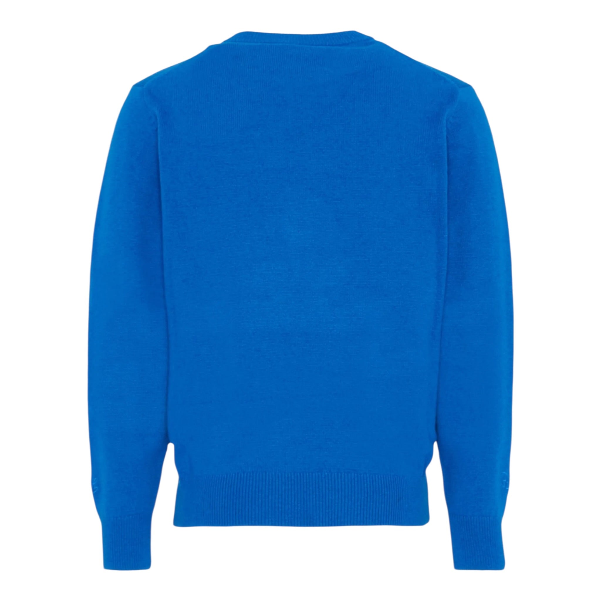 Saint Barth Maglia tinta unita con Stampa Blu per Neonato 023552 BLU SAINT BARTH 
