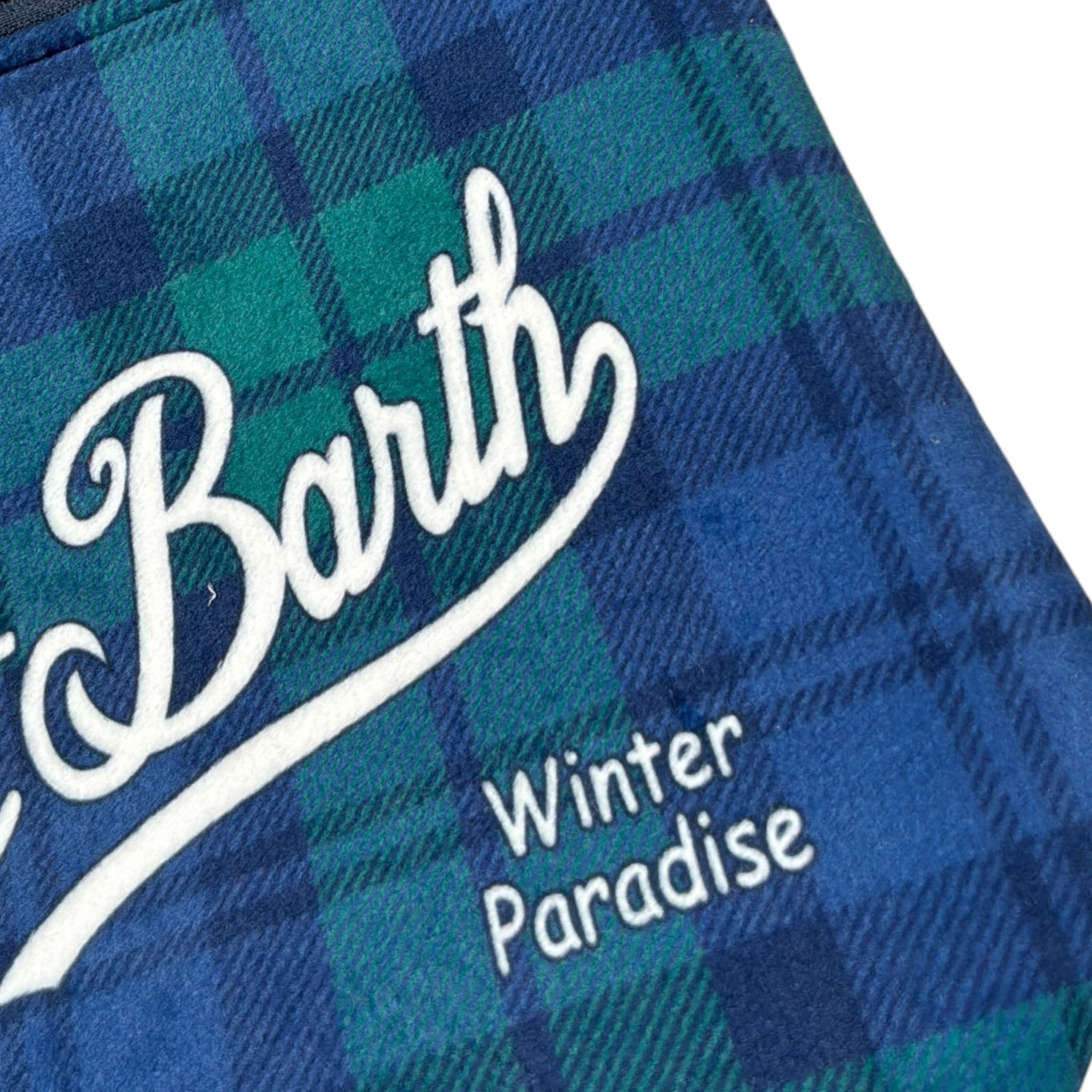 Saint Barth Borsello tinta unita con Stampa Blu per Bambino ALI0002TARTAN BLU SAINT BARTH 