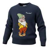 Saint Barth Maglia Girocollo tinta unita con Stampa Blu per Bambino BASHFUL BLU SAINT BARTH 