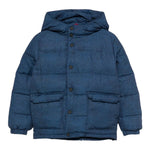 Saint Barth Giubbino tinta unita con Bottoni E Cappuccio Blu per Bambino BAX00600907I BLU SAINT BARTH 
