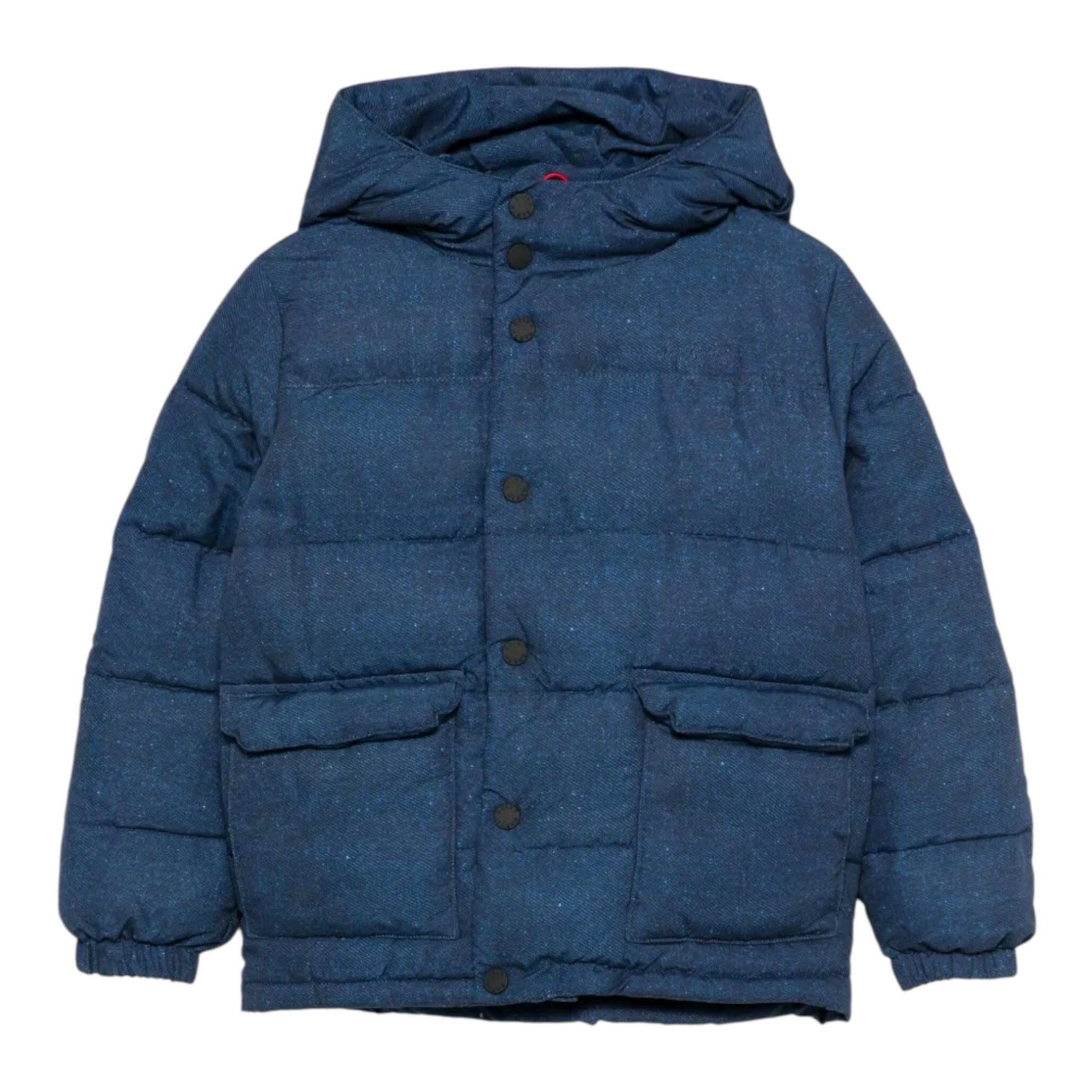Saint Barth Giubbino tinta unita con Bottoni E Cappuccio Blu per Bambino BAX00600907I BLU SAINT BARTH 